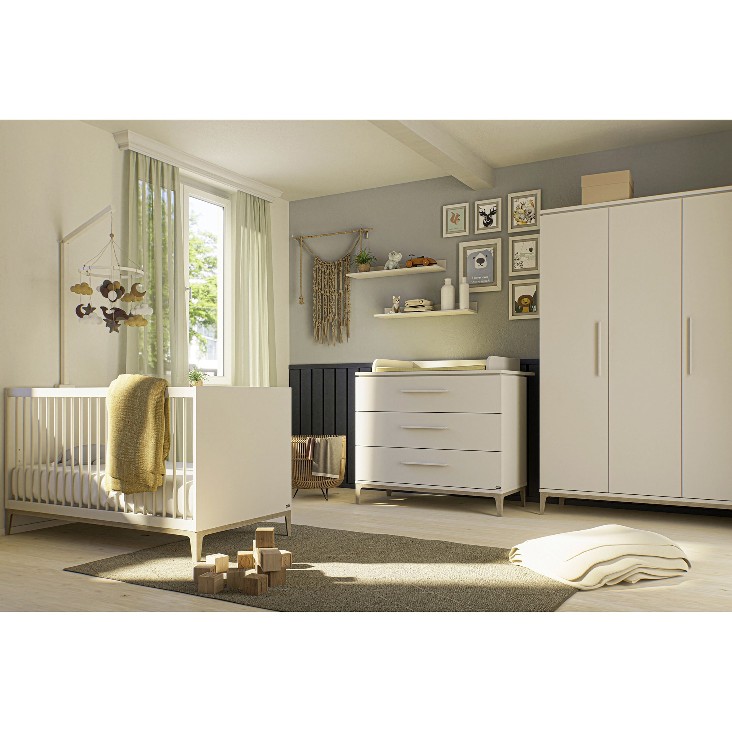 Thumbnail - Yuny By Paidi Kleiderschrank Cutie Lea 3-türig