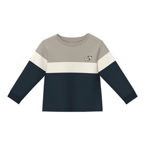 Shirt langarm Hund Colorblock