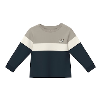 T-shirt manches longues chien color-block