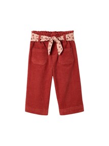 Baby Cordhose mit weitem Bein und Stoffgürtel, Dehnbund
