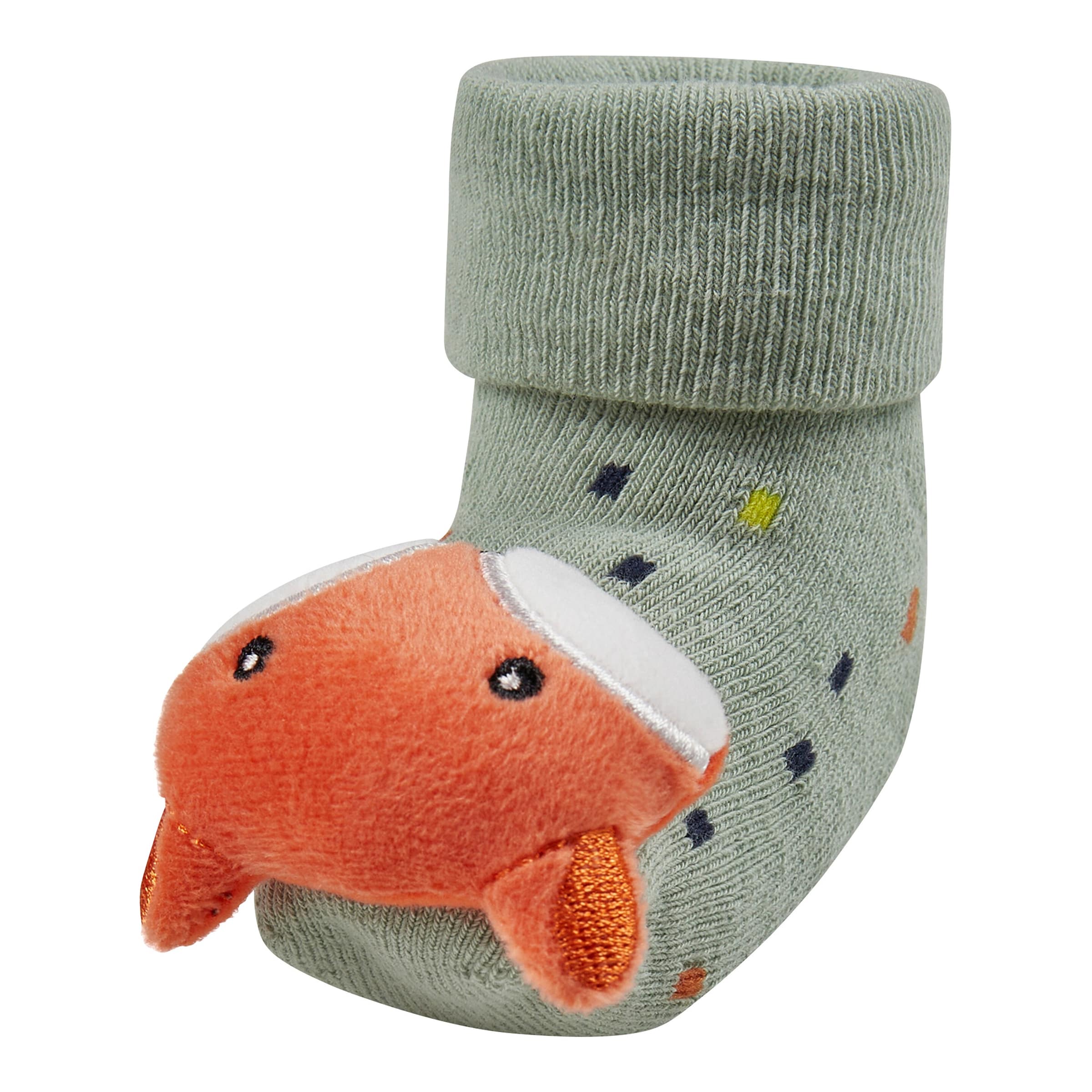 Sterntaler Unisex Saugling Gruen | Orange Rasselsocken Fuchs - Image 5