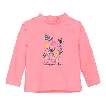 Badeshirt langarm UV-Schutz Blumen