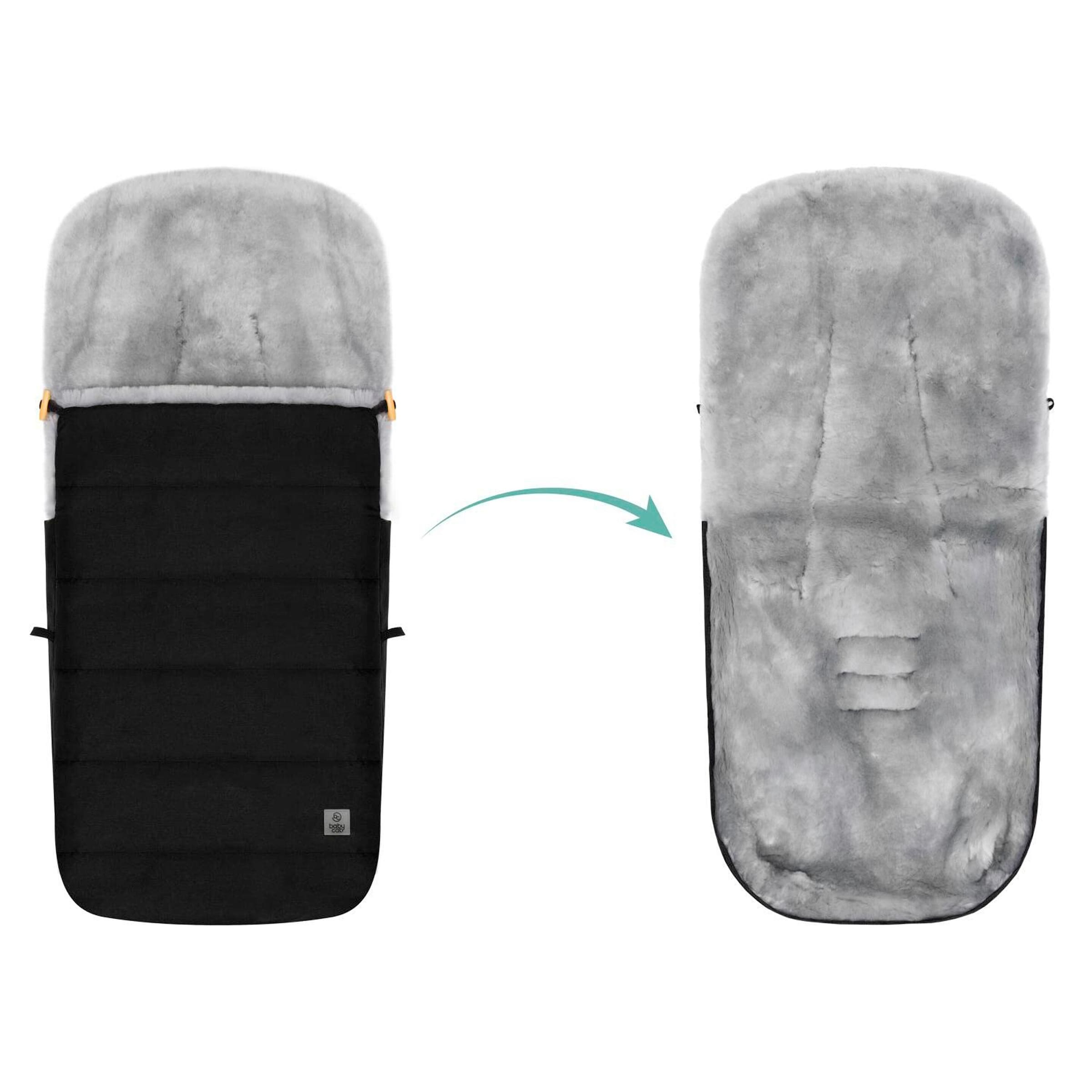 Babycab Winterfußsack Lammfell Lille Alpina schwarz