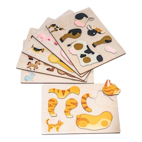 Magnetpuzzle Bauernhoftiere 6er Set