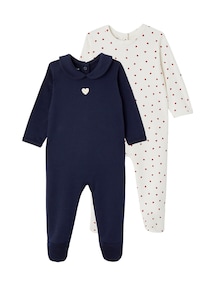 2er-Pack Baby Strampler mit Herzen