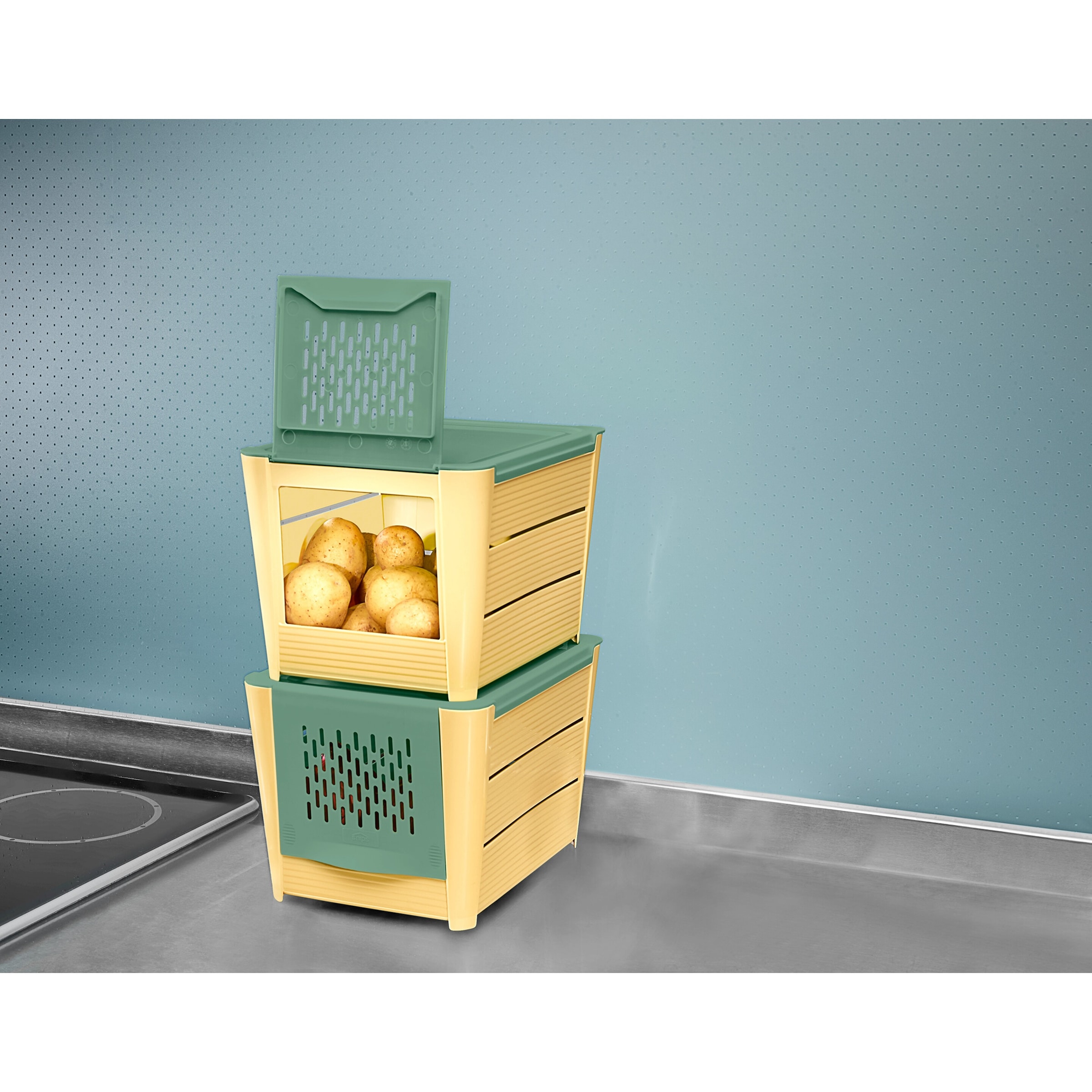 Gemüsebox mit Klappöffnung