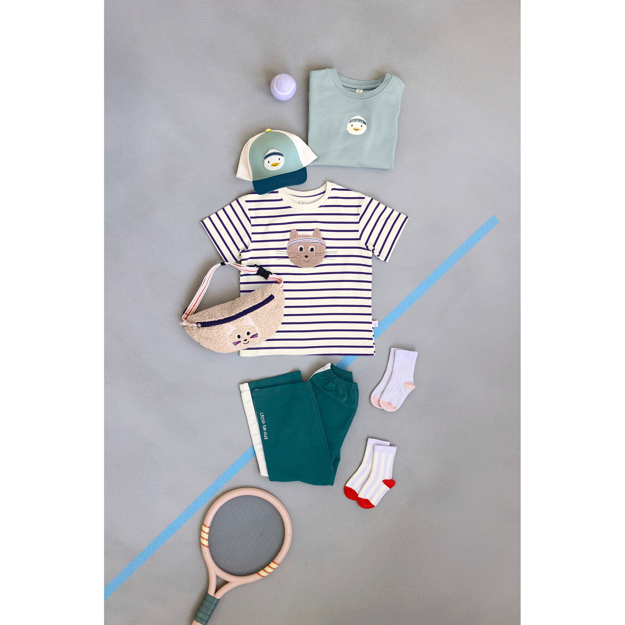 Thumbnail - Lässig T-Shirt Ringel Katze