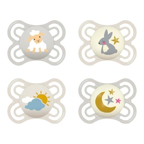 4er-Pack Schnuller Perfect Day+Night Silikon, 0-6 M