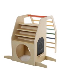 Kinder Indoor-Klettergerüst aus Holz FSC®, Haus-Form