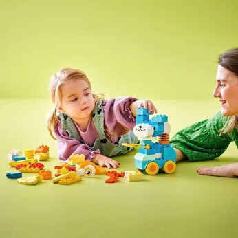 10448 Tiere auf Rädern 3-in-1-Set