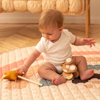 Krabbeldecke XXL gesteppt 150 cm