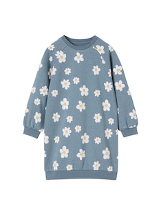 Mädchen Sweatkleid mit Blumen