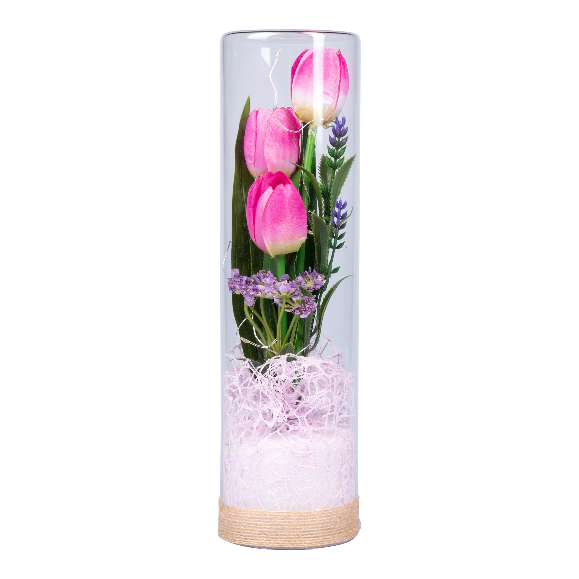 LED-Glasdeko „Tulpen“