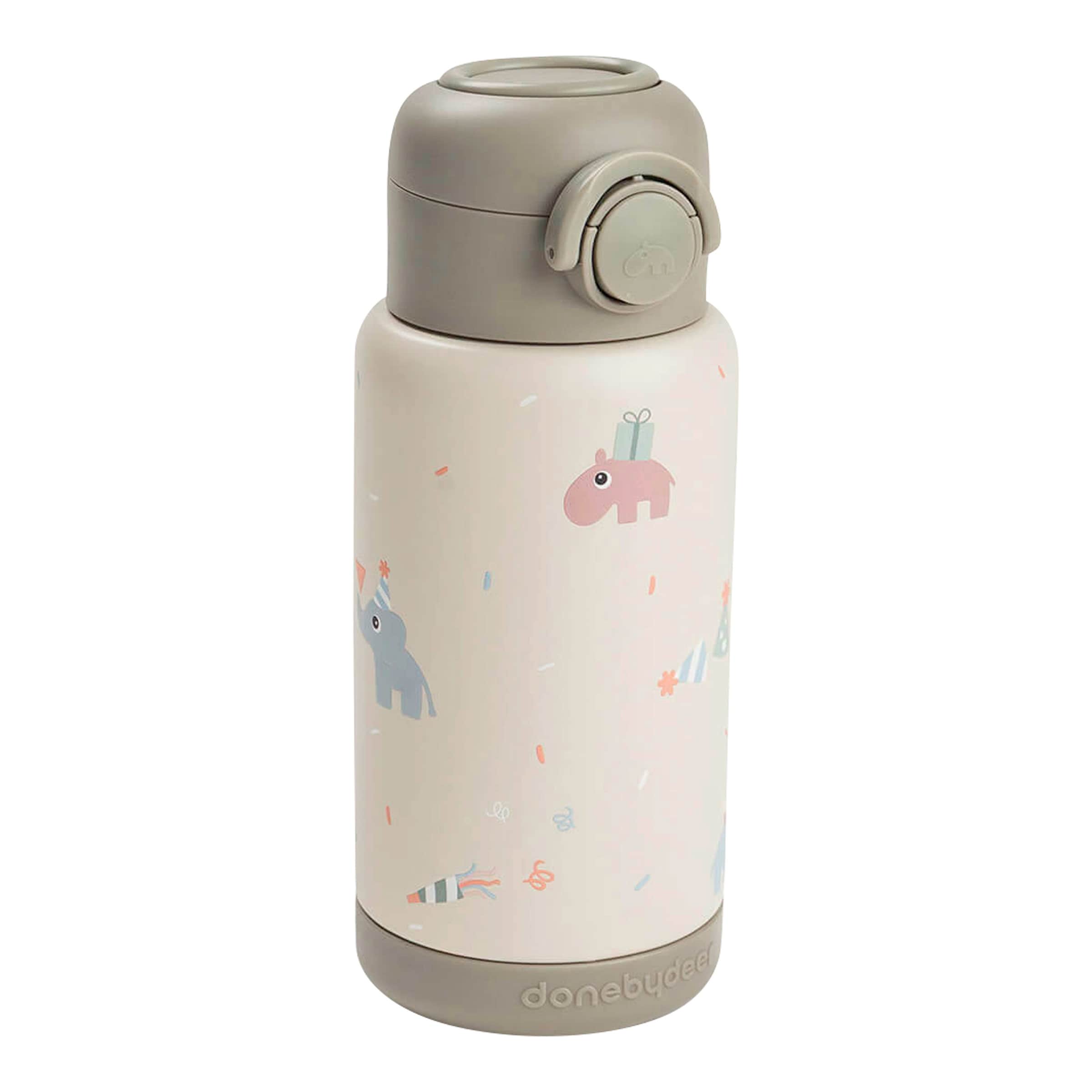 Done By Deer Thermoflasche mit Strohhalm, 340ml