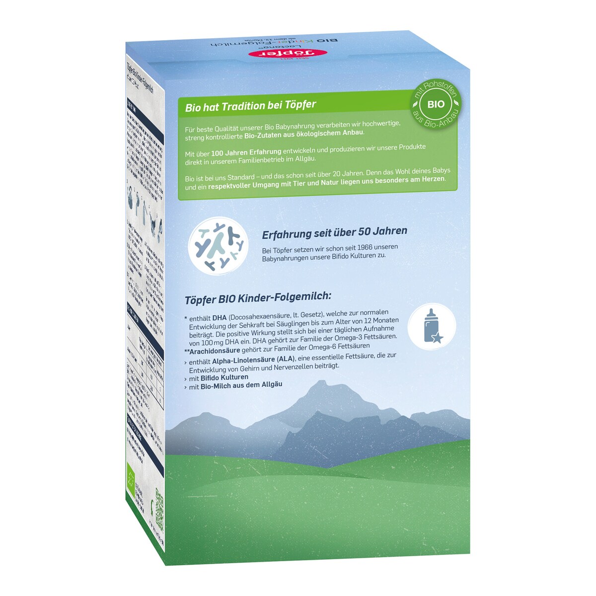 Töpfer - Bio Kinder-Folgemilch, 500g