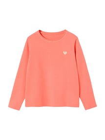 Mädchen Shirt mit Glitzerherz und Recycling-Baumwolle BASIC