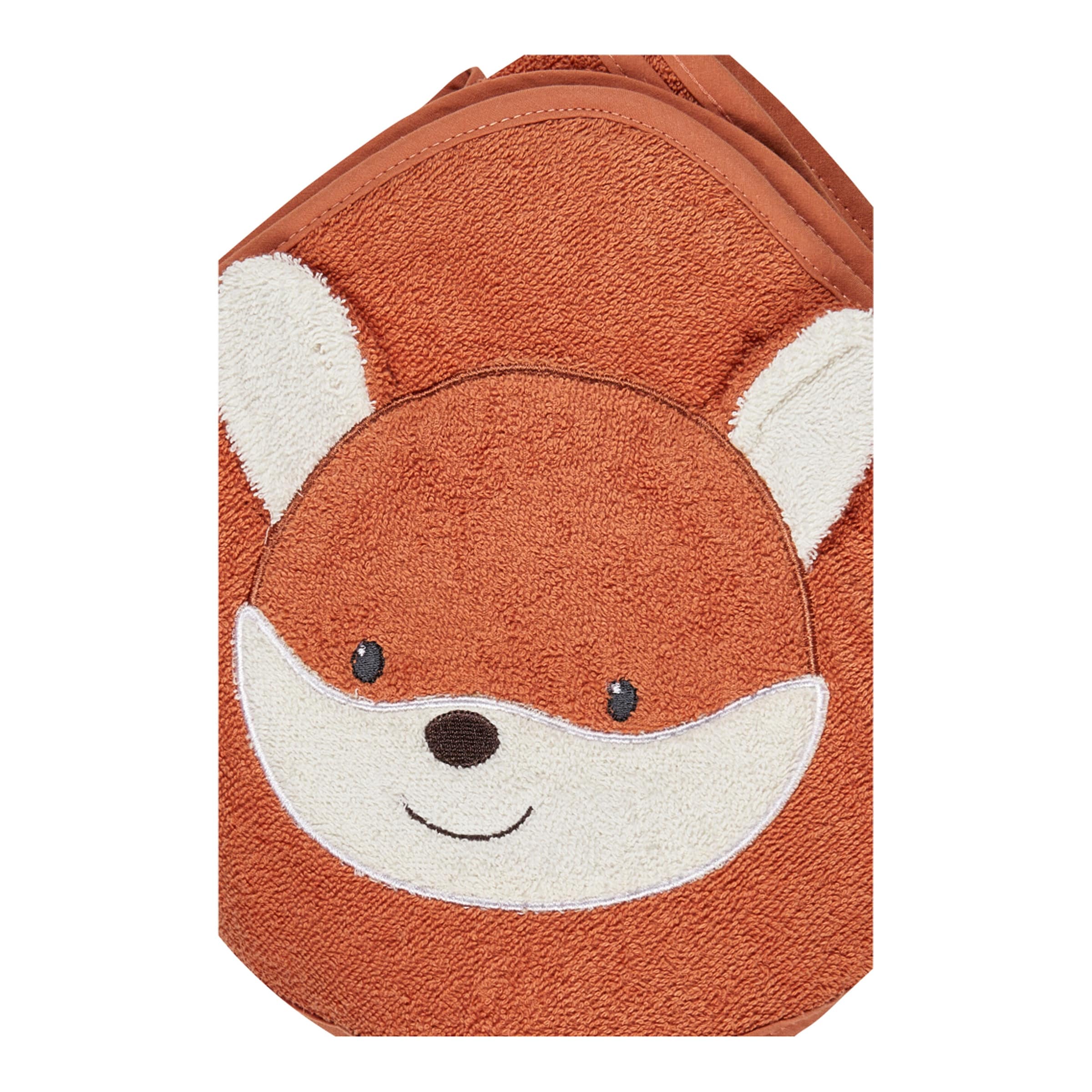 Kapuzenbadetuch mit Applikation 100x100 cm