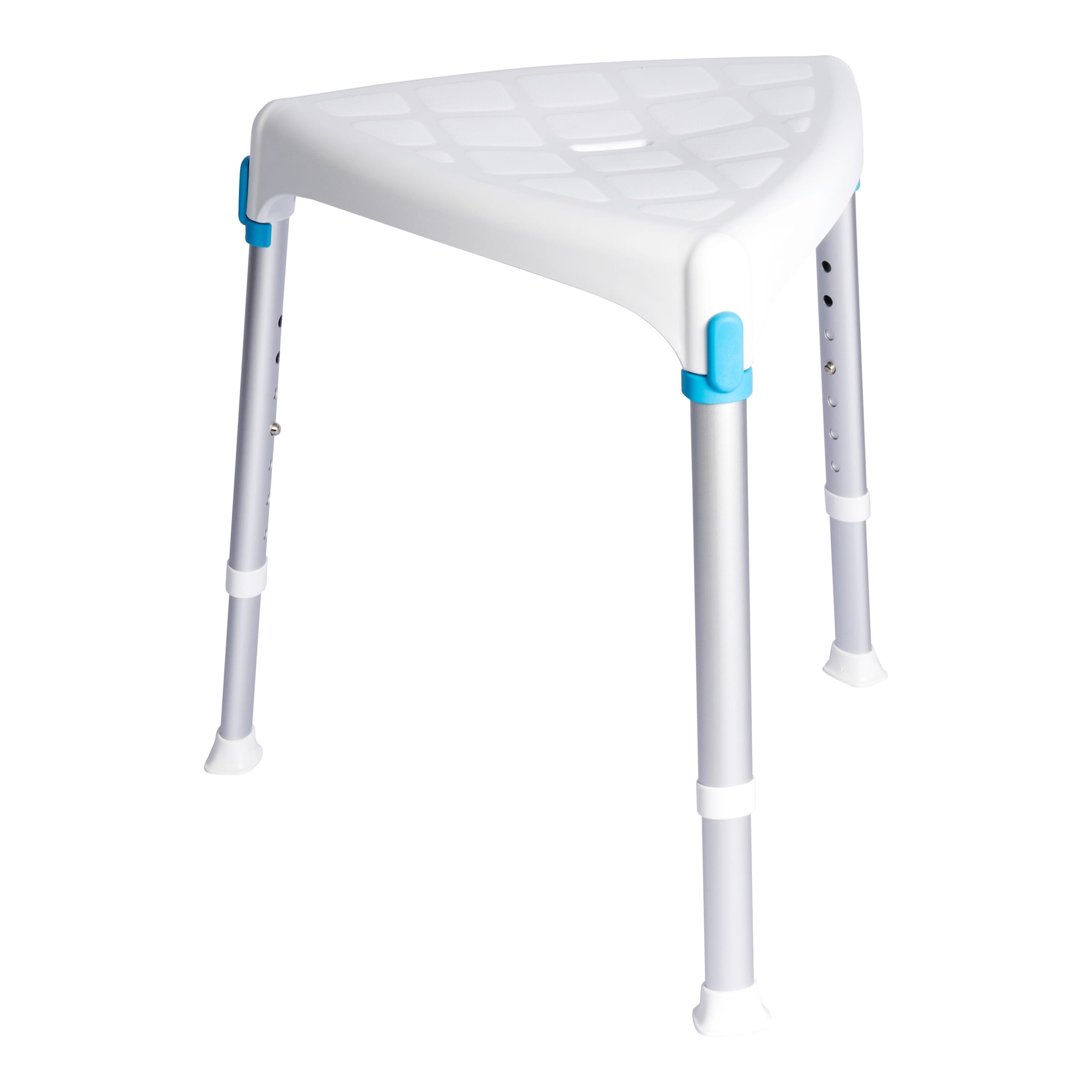 Eck-Duschhocker "Laguna" weiss silber