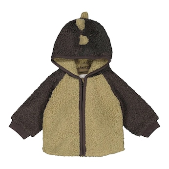 Veste peluche à capuche dinosaure