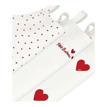 3er-Pack Bodys ohne Arm Herzen