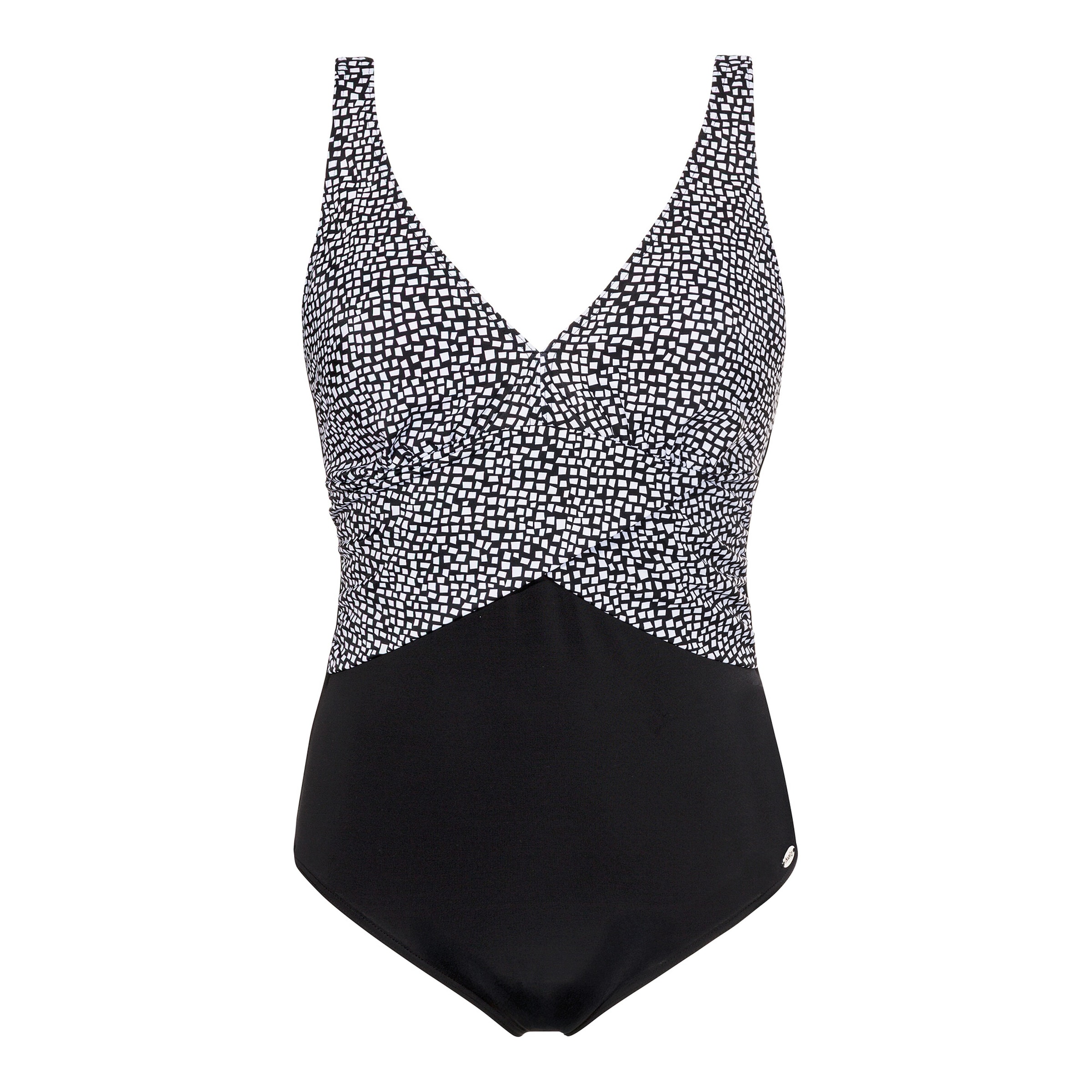 Fashy Badeanzug 48D schwarz weiss