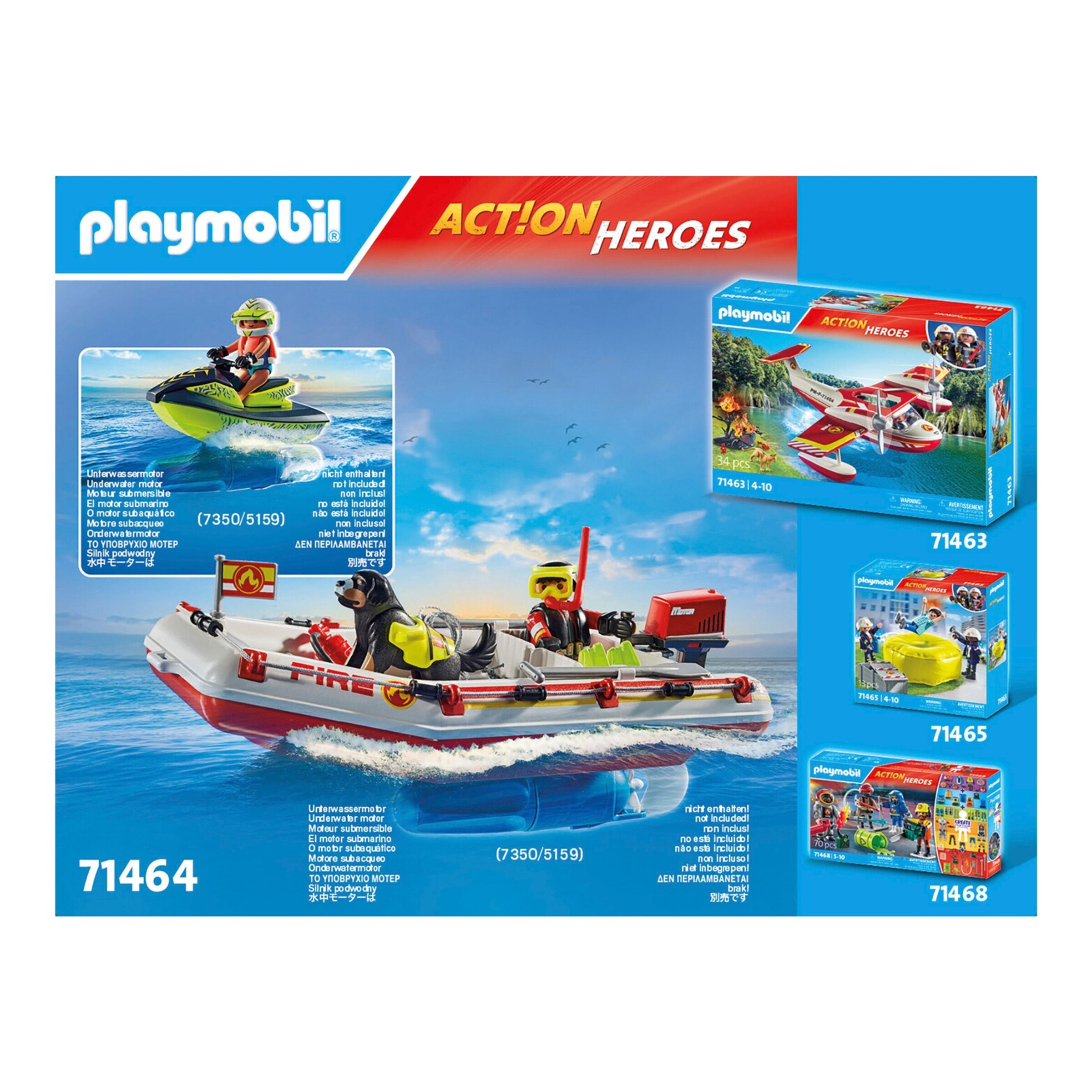 Playmobil® - Action Heroes - 71464 Feuerwehrboot Mit Aqua Scooter ...