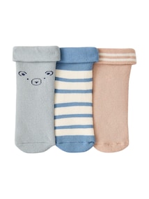 3er-Pack Baby Socken mit Umschlagbund, Mix mit Bio-Baumwolle