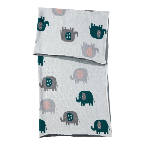 Elefant / beige / grau