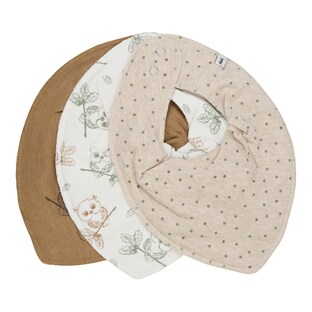 Lot de 3 foulards chouettes pois