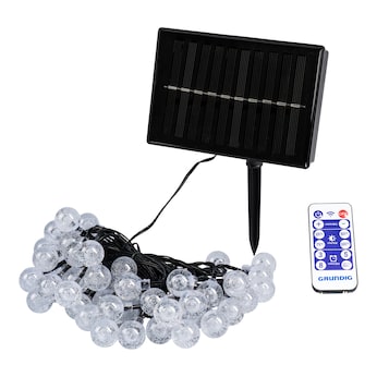 Guirlande solaire à LED, 187 cm