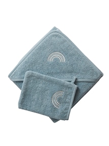 Baby Kapuzenbadetuch & Waschhandschuh