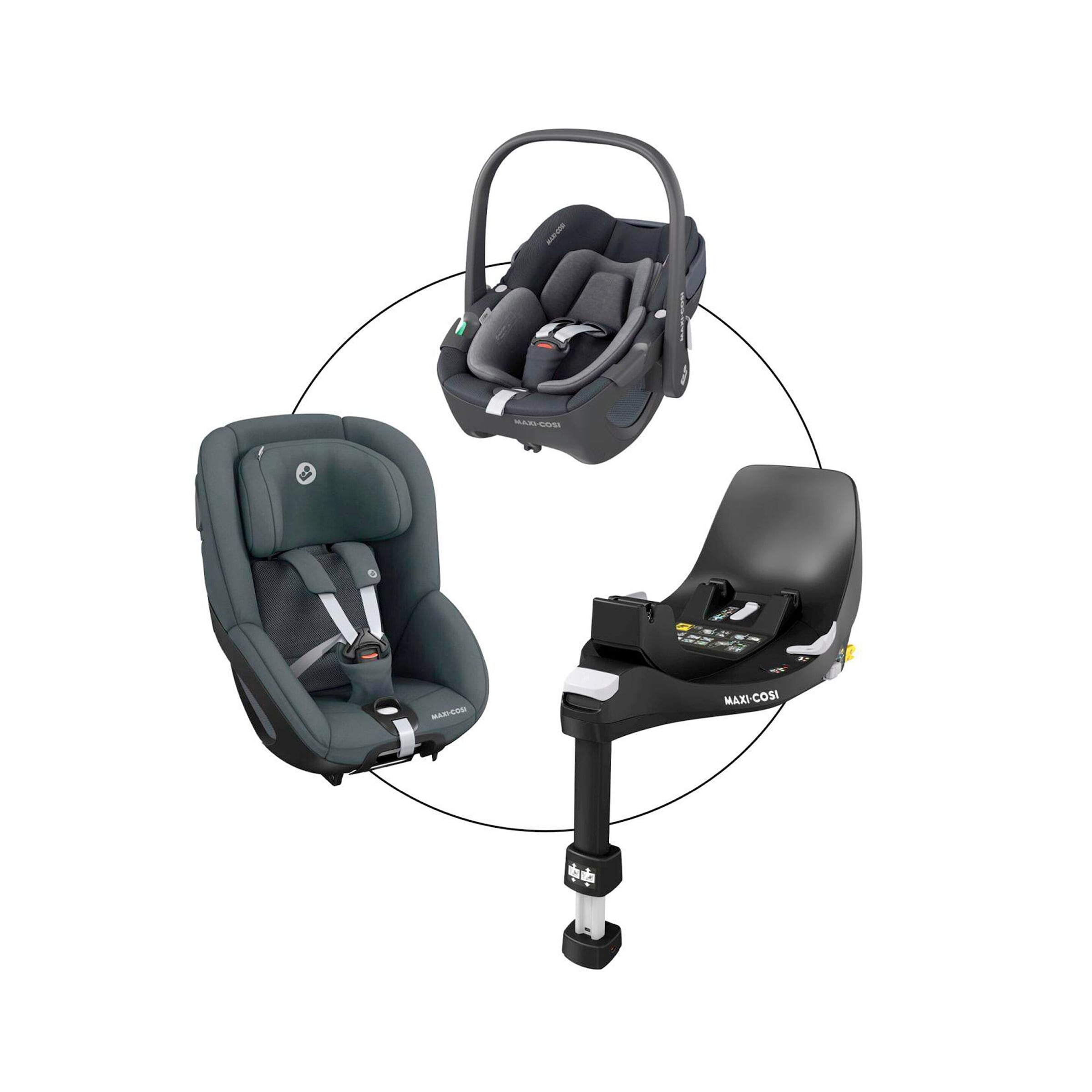 Maxi-Cosi Babyschale Pebble 360 inkl. Kindersitz Pearl 360 und Isofix-Basis FamilyFix 360