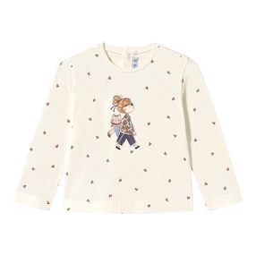 Shirt langarm Mädchen Katze