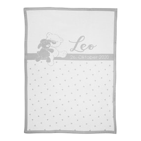 Babydecke Unicade mit Namen 75x100 cm