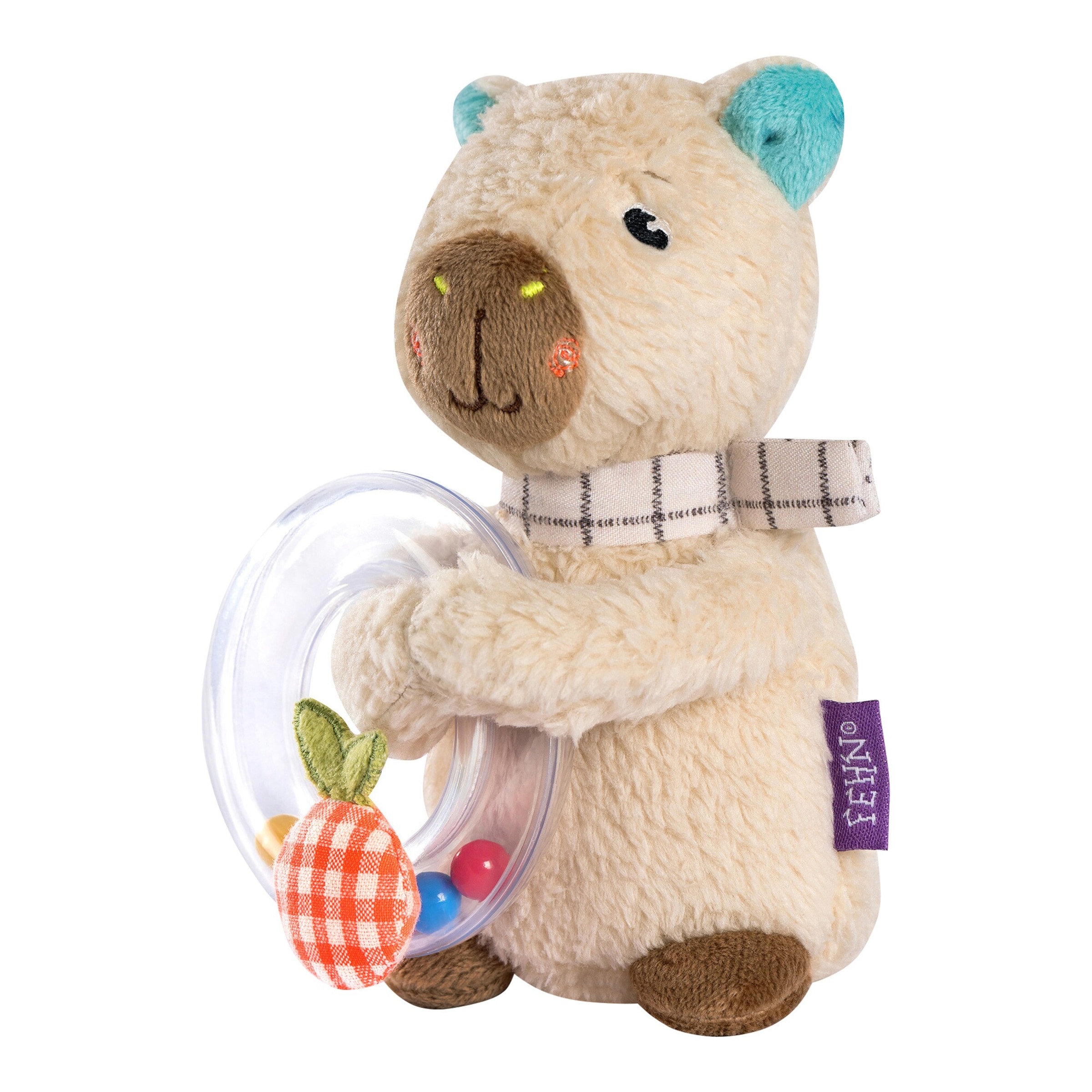 Fehn Greifspielzeug "Capybara Clara, Rasselring Capybara"