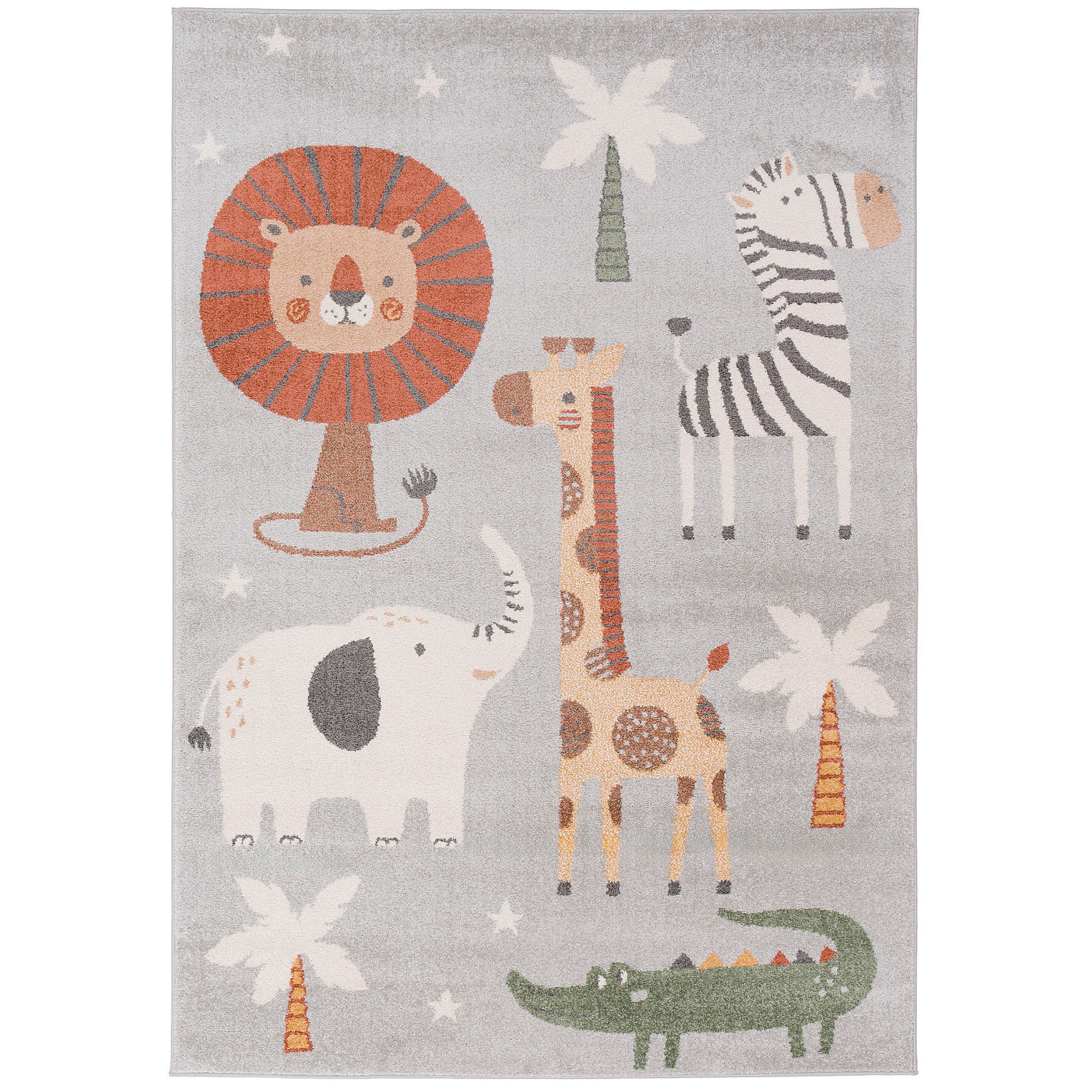 Pergamon Kinder Teppich Softstar Kids Safari Animal Friends