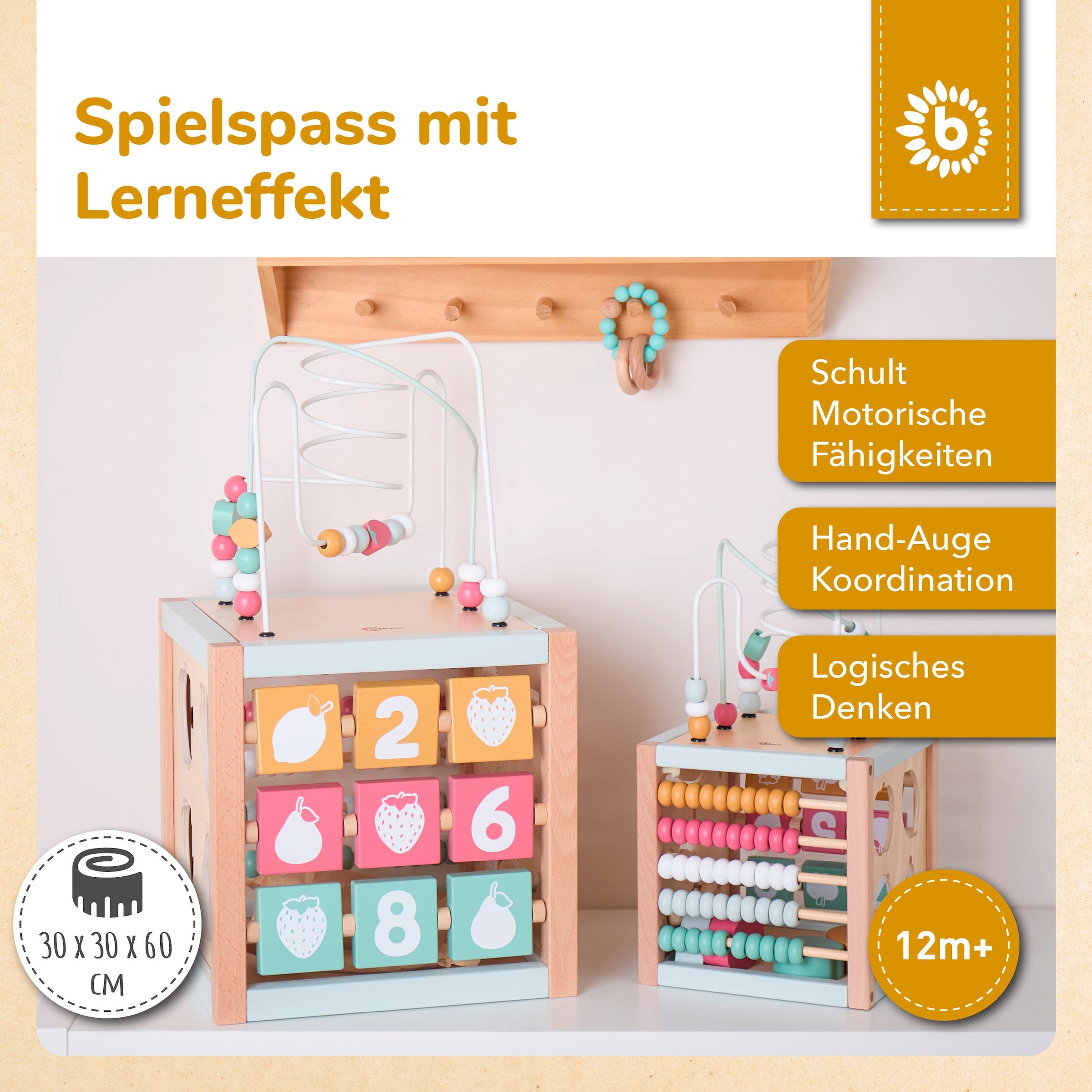 Bieco Motorikwürfel Berry XXL Holz FSC - ab 1 Jahr