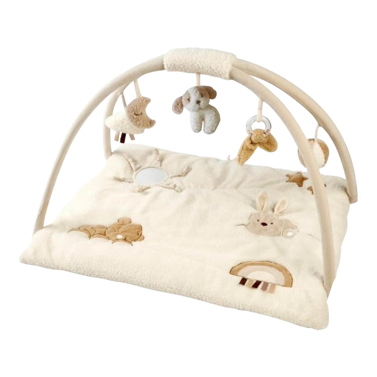 Montessori Kit de jeu d'intérieur 7 en 1 avec toboggan, arche et tapis pour tout-petits et enfants (1-3 ans) (coloré