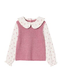 2-in-1-Pullover, Pullunder mit Bluse Mädchen
