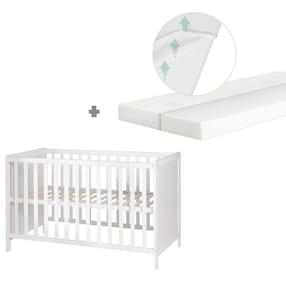 Beistellbett, 60 x 120 cm mit safe asleep Matratze Universal 