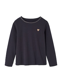 Mädchen Shirt mit Glitzerherz und Recycling-Baumwolle BASIC