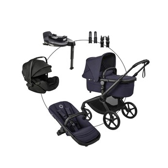 Kombikinderwagen Travel-Set inkl. Babyschale Otter, Isofix-Basis 360 Base und Adapter