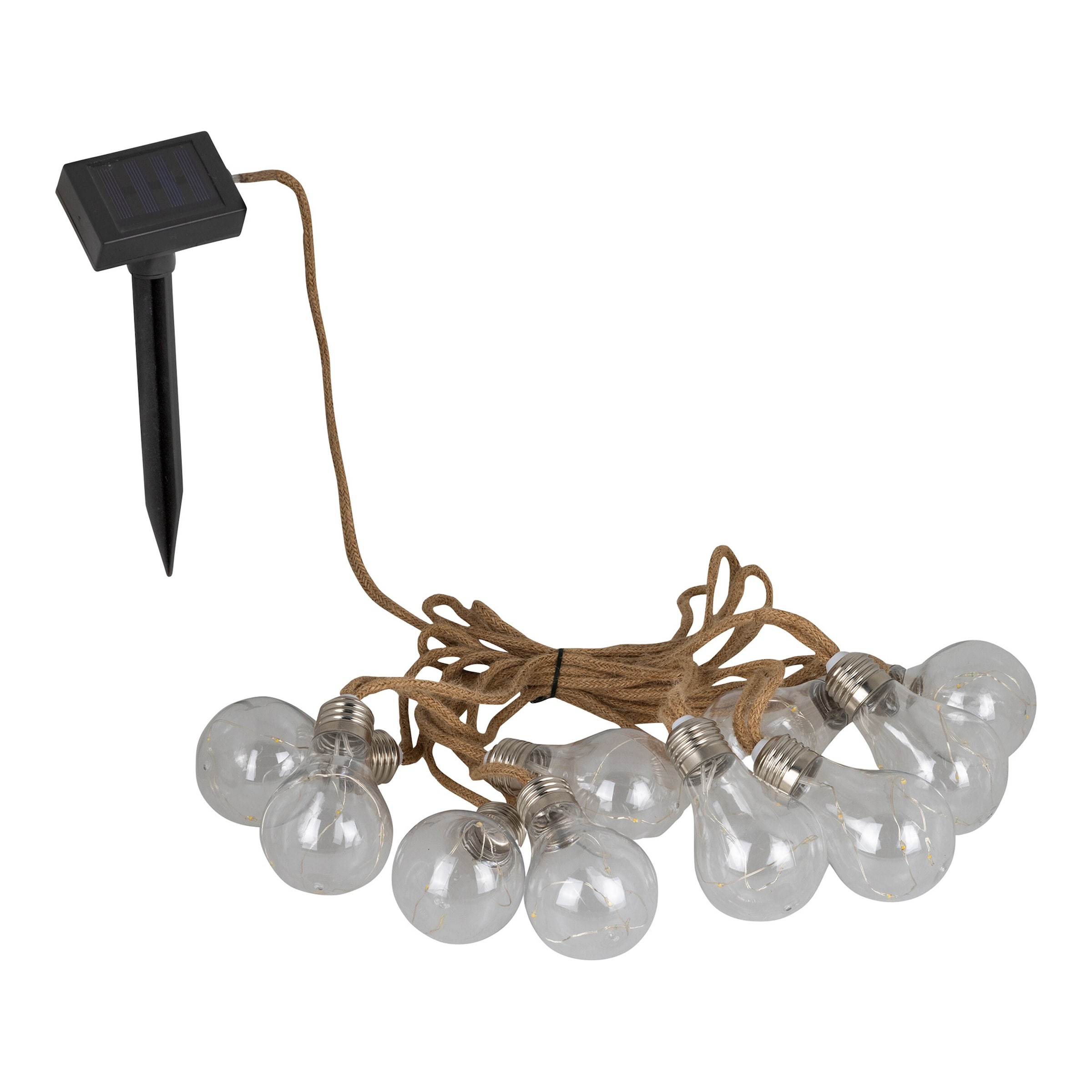 Solar-LED-Lichterkette „Glühbirne“, 2,7 m