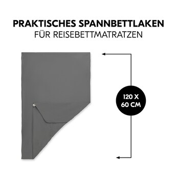 Spannbetttuch Musselin 60x120 cm für Reisebettmatratzen