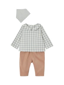 Baby-Set: Hemdbody, Cordhose & Halstuch