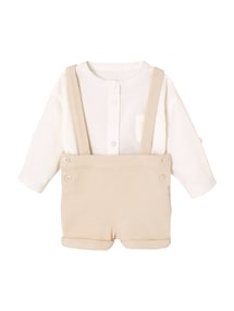 Festliches Baby-Set: Hemd & Shorts mit Trägern