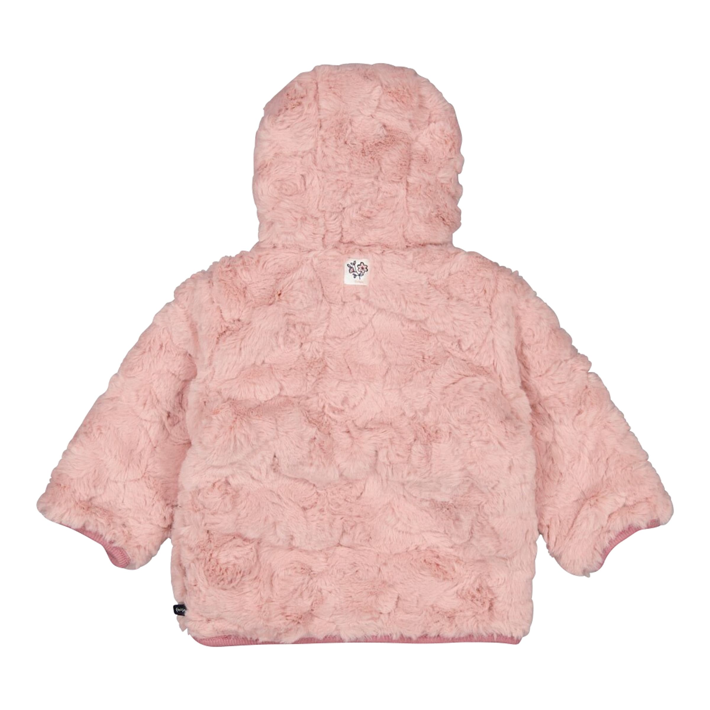 Thumbnail - Feetje Wende-Plüschjacke mit Kapuze Blumen