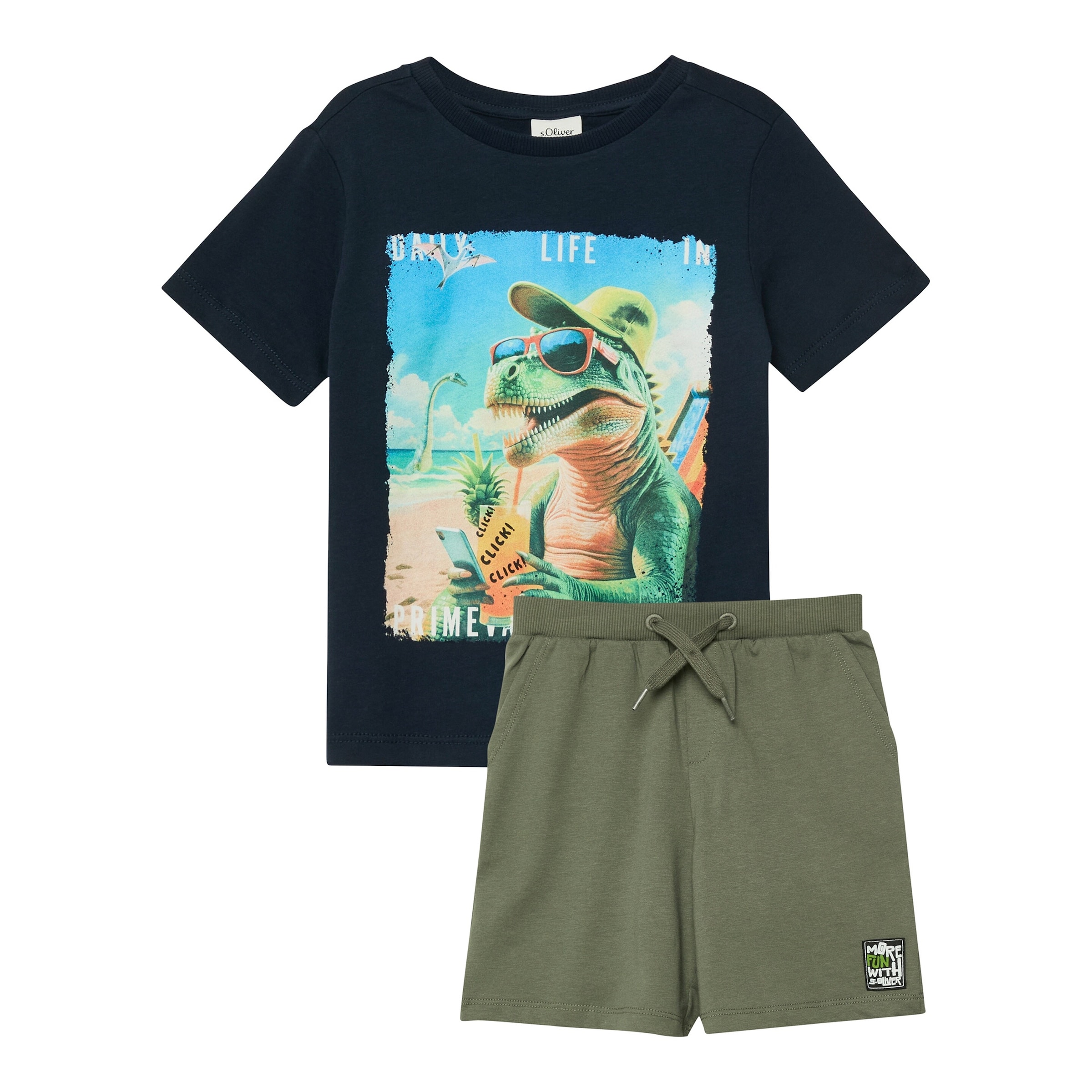 S.Oliver 2-tlg. Set T-Shirt und Bermuda Dino