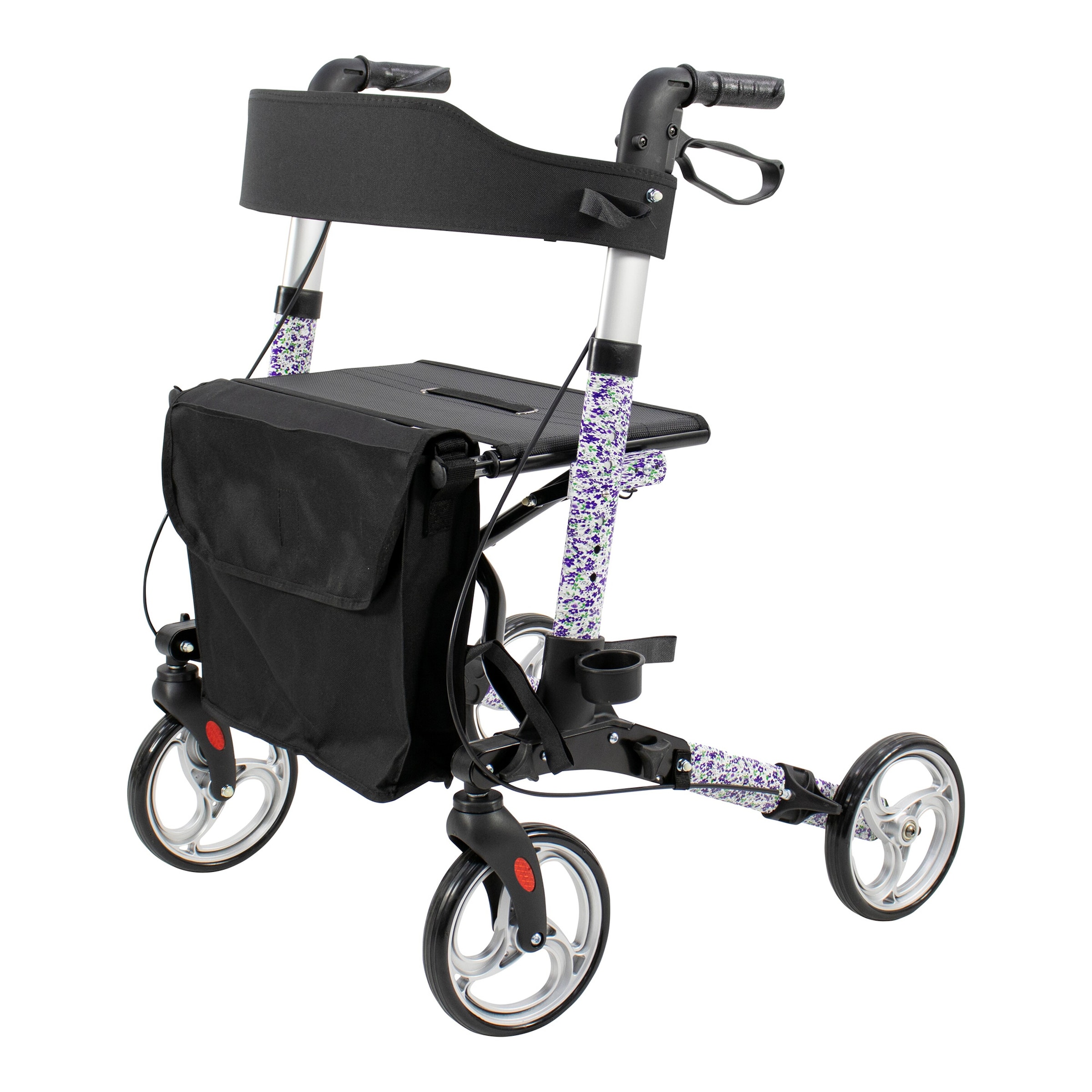 Leichtgewicht-Rollator Premium, Aluminium, mit Rückengurt und Tasche - AT51006
