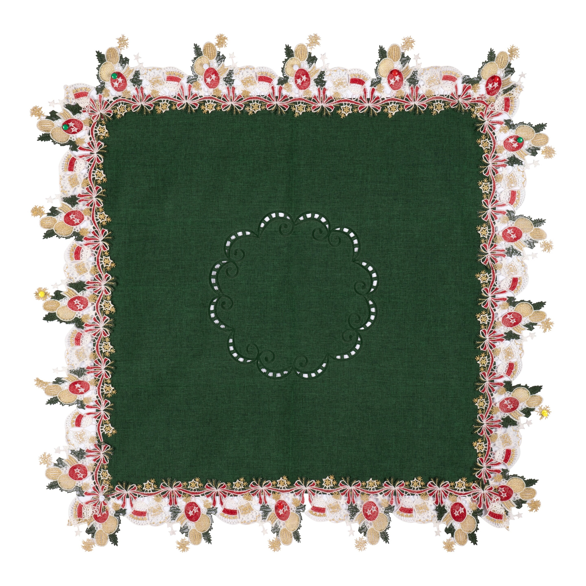 Mitteldecke „Weihnachtsglocken“, 85x85 cm